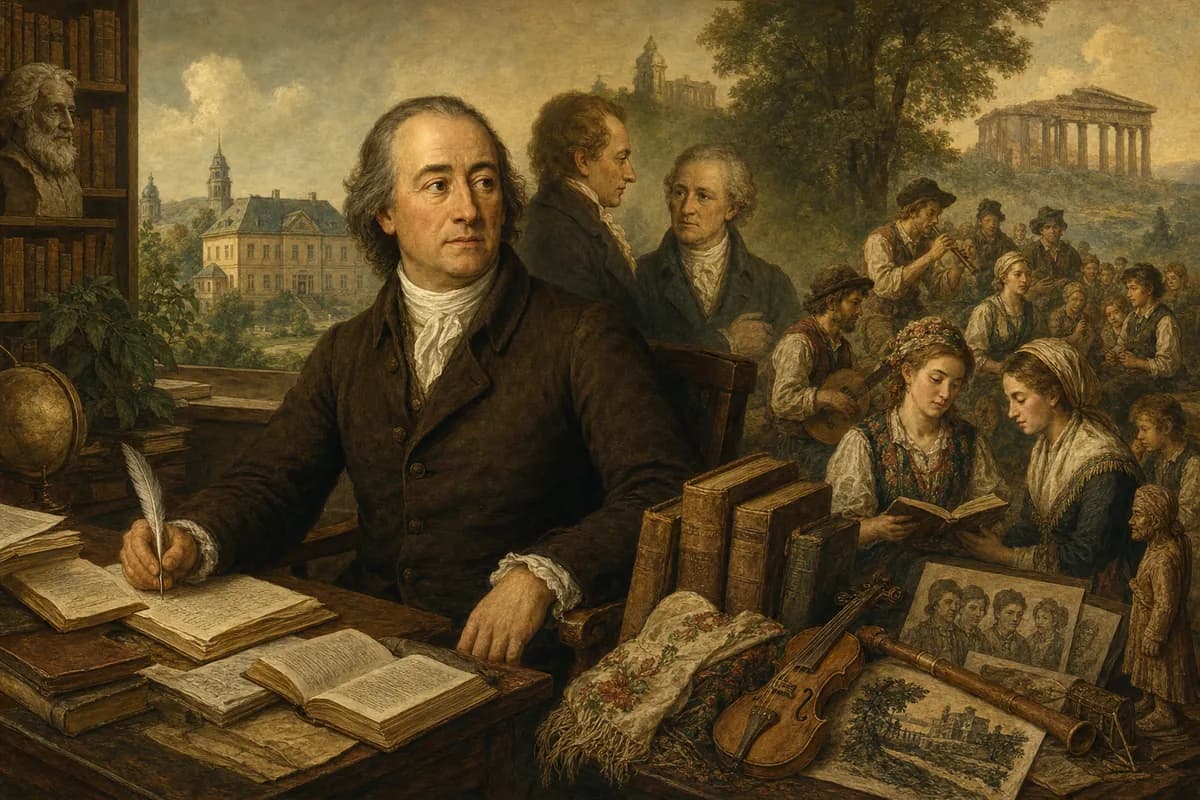 Herder Goethe çevresinde Weimar'da; kültürün çok sesi, dil ve halk şarkısı soğuk evrensel aklın karşısında.