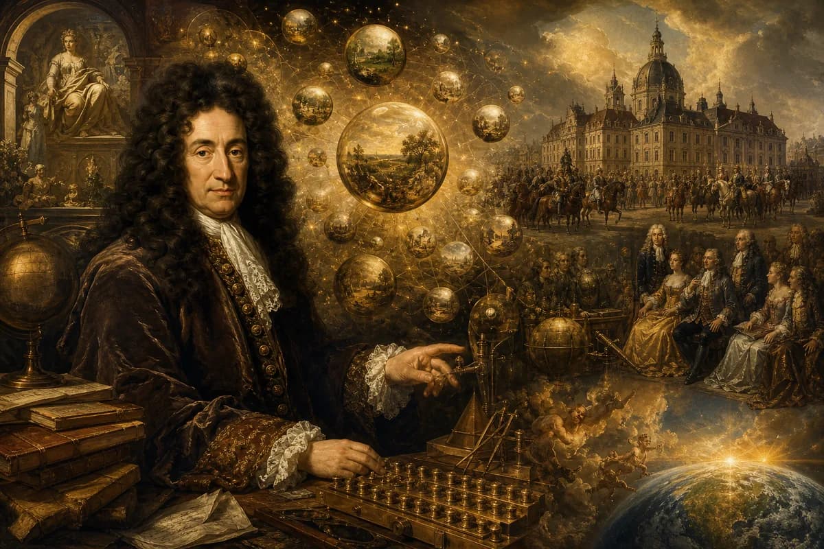 Leibniz Hannover sarayında monad şemaları ve kalkülüs notasyonuyla; mümkün dünyaların en iyisi açılıyor.